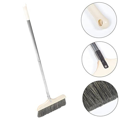 Beavorty Detachable Soft Bristle Broom with Long Handle Lightweight Indoor Cleaning Tool for Home Office Easy to Store Hardwood Floors and Carpets Space Saving Design