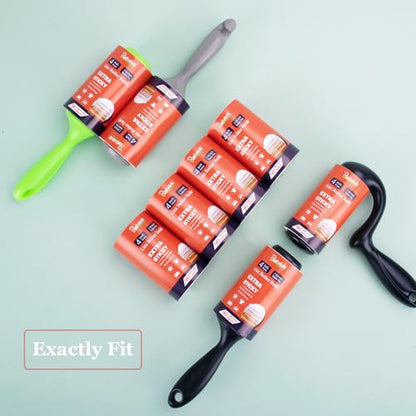 4 inch Lint Roller Refills Only for Scotch Brite, Everyday Clean Lint Roller Refills 4 Pack, Pet Hair Pickup Extra Sticky 90 Sheets per Refill, 360 Adhesive Sheets Total (1 3/4 inch Inside Diameter) - size: Inside Dia. 1 3/4 inch