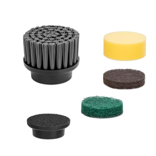 Shop-Vac 5 Pcs Replacement Heads Set for Cordless Spin Scrubber, Multi-Surface Cleaning Brush, Durable Refill Set for Kitchen, Bathroom, Floor, Tile & Glass Cleaning