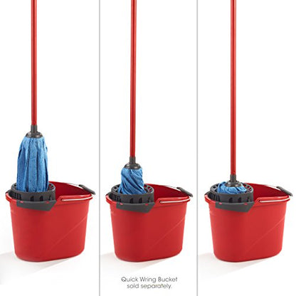 O-Cedar Microfiber Cloth Mop & QuickWring Bucket with Extra Refill, 2 Piece Set