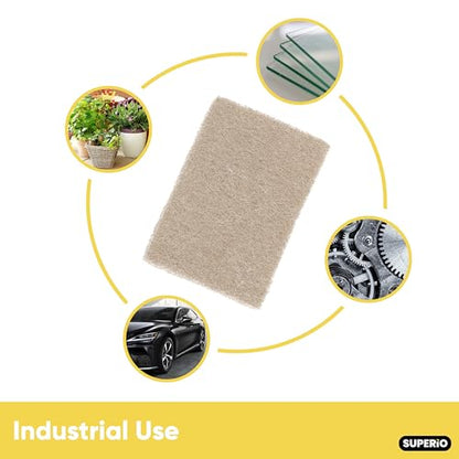 Natural scouring Pad Non-Scratching Natural Sisal Plant Based Scrubber Non-Scratch Cleaning Scrub Pads, Eco-Friendly Reusable Kitchen Scrubbing Pad Pack of 3, By Superio - size: Natural (3-pack)