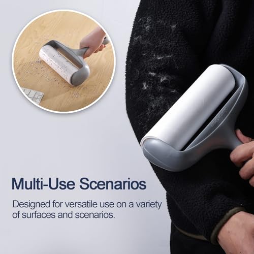 8 Inch Lint Roller Refills for Scotch-Brite 50% Stickier Lint Roller, Fits 8" Large Lint Rollers with 1 3/4" ID, 240 Easy Tear Sheets (Pack of 4), Sticky Lint Roller Sheets - size: 8" / 240 Sheets