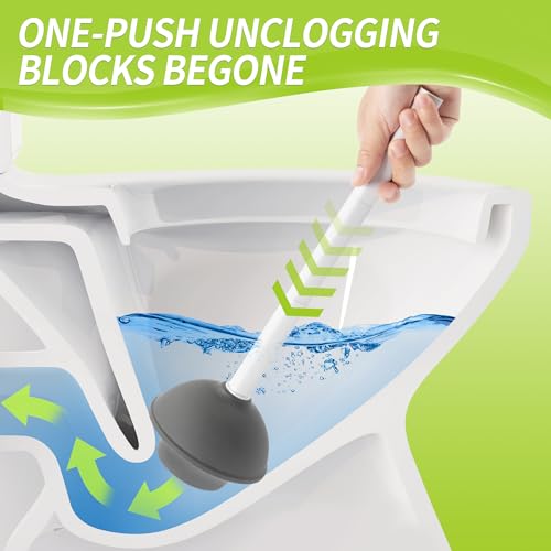 IVYROLL Toilet Brush and Plunger Set Hidden, S-Shaped Toilet Brush Plunger Combo, Perfect for Homes, Apartments & Bathrooms - color: White