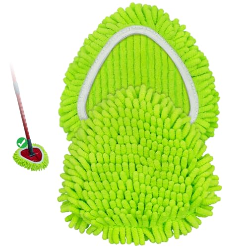 Mop Replace Heads for Ocedar Mop Heads Replacements Easywring 1-Tank System,Spin Mop Replacement Head for Floor Clean,2 Pack Chenille Mop Refills,Washable and Reusable Mop Head Replacement,Green - size: 2 Pack
