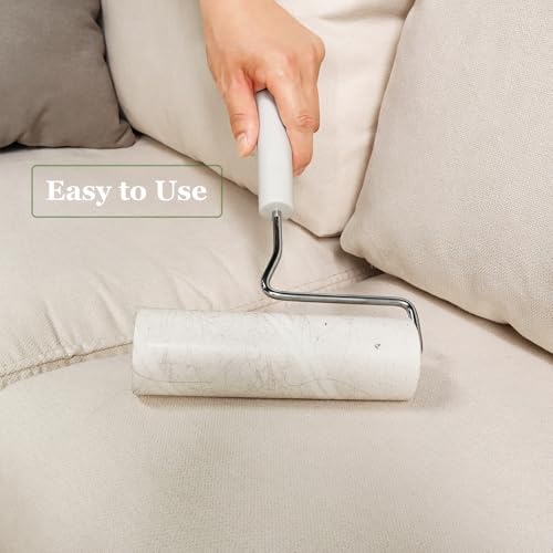 6.3 inch Lint Roller Refills Only for 6.3'' Large Lint Rollers Extra Sticky Lint Pet Hair 6.3 inch Replacement Rolls, Pack of 4 Refills, 90 Sheets per Refill, 360 Sheets Total - size: 6.3 inch