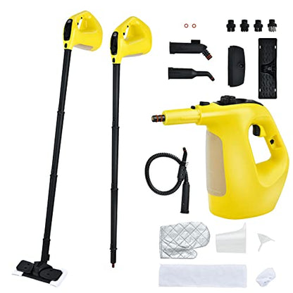 Goplus Multipurpose Handheld Pressurized Steam Cleaner, Yellow - color: Yellow