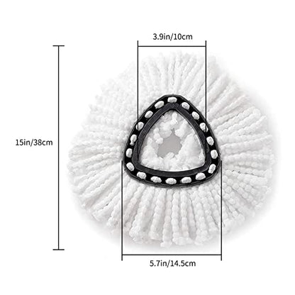 2 Pack Spin Mop Replacement Head Compatible with O Cedar EasyWring Spinning Mop Microfiber Mop Refills White Floor