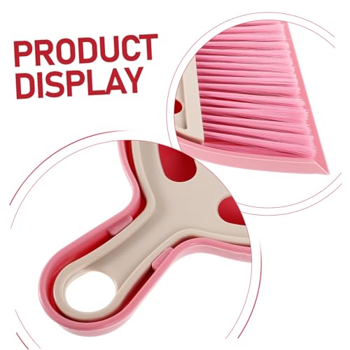 Totority Mini Hand Broom and Dustpan Set for Desktop Cleaning, Plastic Small Brush Kit with Portable Design, Compact Keyboard Cleaning Tools for Home and Office Use