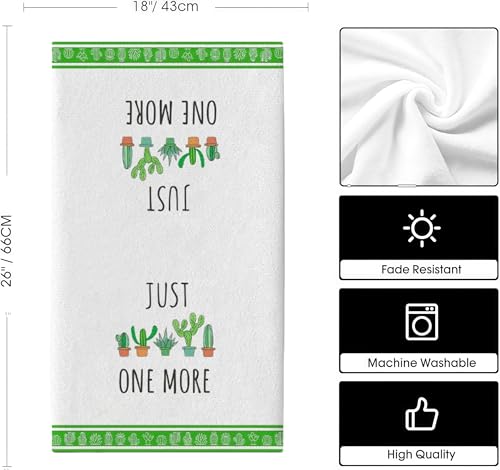 Funny Plant Lover Kitchen Towels (18x26 Inch) - Succulent & Cactus Themed Gifts for Women, Housewarming,Birthday Gifts for Mom, Best Friend, Plant Lady - color: Funny Plant