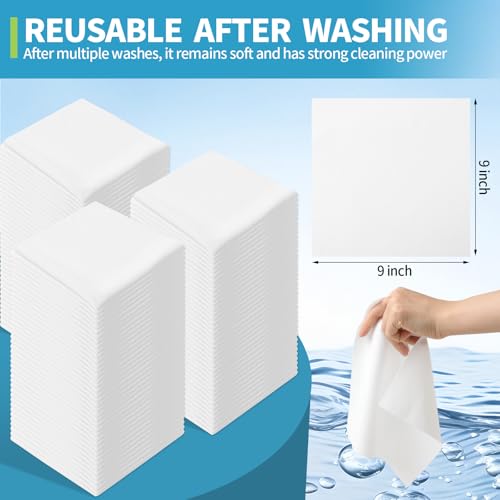 Creatyi 9"x9" 180 PCS Lint Free Cloth Cleanroom Wipers 100% Polyester Lint-Free Wipes Laser Sealed Edge Ultra-Fine Soft and Comfortable no Lint Rags (9"x9")