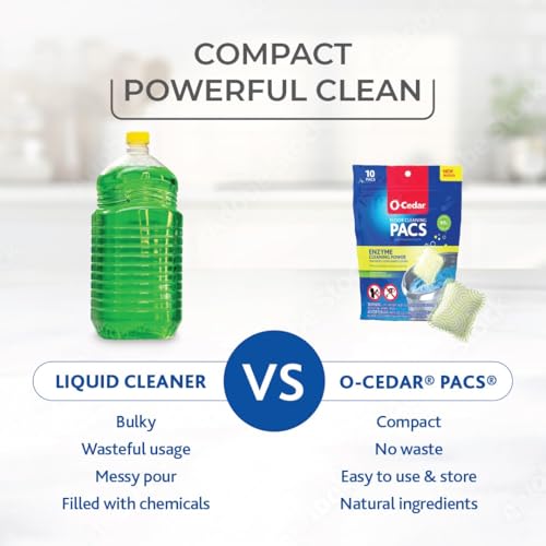 O-Cedar RinseClean Microfiber Spin Mop & Bucket Floor Cleaning System with Citrus Pac (Variety Pack) - size: RC W/Citrus PACS