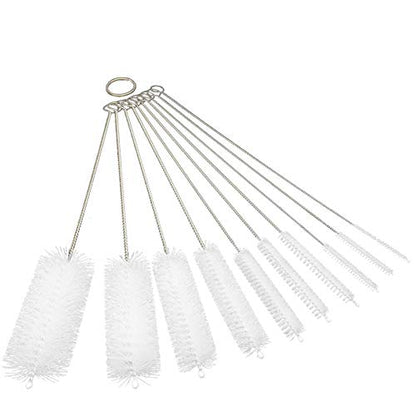 10 Pieces Drinking Straw Cleaning Brush Straw Cleaner Straw Brush Pipe Cleaners Tube Bottle Cleaning Brush - color: White