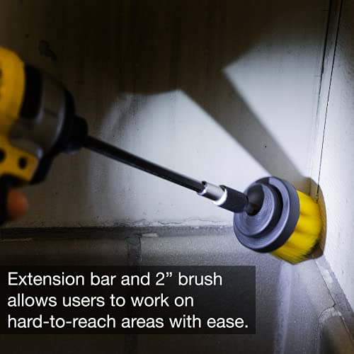 NEIKO 00321A Drill Brush Set, 9-Piece All-Purpose Scrubbing Attachments for Cleaning & Car Detailing, Extended-Reach Power Scrubber - style: Scrub and Brush Set