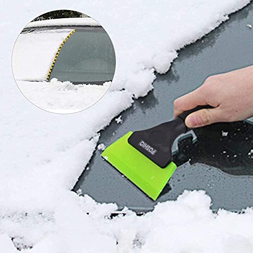 FOSHIO Small Squeegee with 5 Inch Green Rubber Blade Mini Wiper Window Tinting Tools for Mirror Glass Window Cleaner with Non-Slip Handle - color: Green