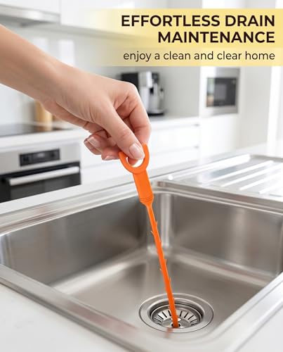 Drain Snake Clog Remover Flexible Tool for Clearing Drain Blockages