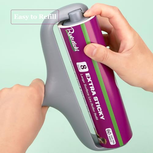 8 inch Lint Roller Refill for Scotch-Brite Pet Extra Sticky Large Surface Roller 50% Stickier Lint Roller Refill, Works Great On Pet Hair, 4 Refills, 60 Sheets per Refill, 240 Sheets Total - size: 4 Pack/240 Sheets