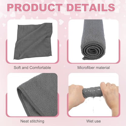 uxcell 10 Pcs Microfiber Cleaning Cloth, Kitchen Towels Reusable Microfiber Towels Highly Absorbent for Household Cleaning Supplies, Kitchen, Bathroom, Gray(Square), 11.8" X11.8 - color: Gray