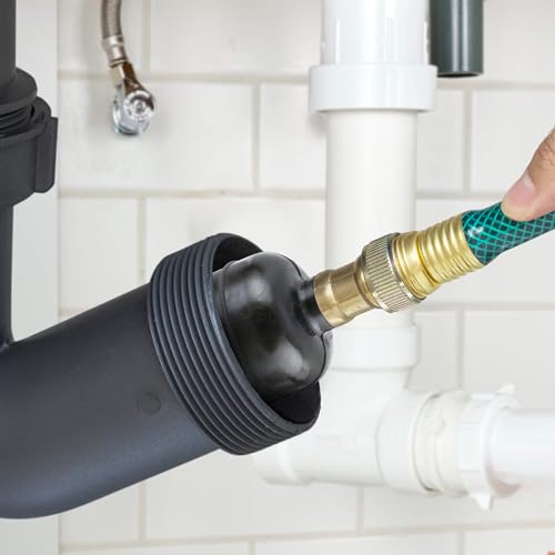 DURATECH Drain Bladder, Large Drain Cleaning Bladder, Fits 4" to 6" Drain Pipes, Unclogs Stubborn Blockages in Kitchen Sinks, bathtubs, Showers, and Main drains - style: Large