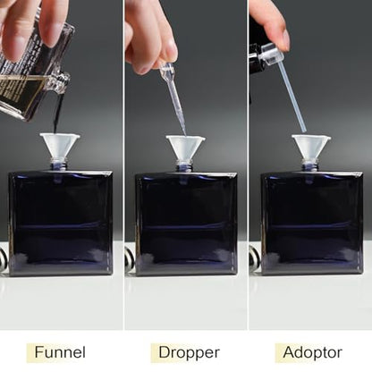 100ml/3.4 Oz Glass Spray Bottle Perfume Atomizer,Empty Travel Refillable Perfume Spray Bottle with 3 Kinds of Dispenser (A2) - style: A2
