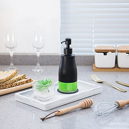 Gaussra Black Soap Dispenser with Coasterand Stickers, Refillable Liquid Stainless Steel Soap Dispenser for Kitchen Sink, Bathroom Countertop (11OZ / 320ML) - color: Matte Black