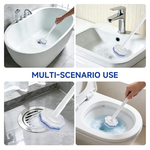 50 Count Disposable Toilet Brush,Toilet Cleaner Refills,Replacement Heads for Toilet Cleaning System,Compatible with Most Toilet Brushes（not Included Brush Rod）