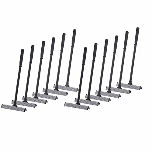 Matthew Cleaning All Purpose Window Squeegee Window Cleaner Tool,Car Squeegee Windshield Cleaning Sponge and Rubber Squeegee,2-in-1 Window Cleaner Sponge(10'') and Soft Rubber with Pole 20’’ (12Pack) - size: 10'' Blade