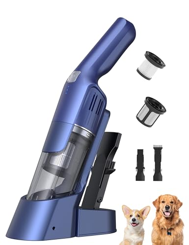 Handheld Vacuum Cordless, 24KPA Powerful, Rechargeable, Charging Dock, Ergonomic Handle, 2-in-1 Crevice Tool, 1.8lb Portable Vacuum Cleaner with 2-Speed for Car, Portable Car & Pet Hair Vacuum - color: Dark Sky