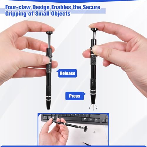 9 Piece Mechanical Keyboard Tool Kit 2-in-1 Keycap & Switch Puller IC Extractor4-Jaw Precision Gripper 2 Detail Brushes Straight & Curved Tweezers Storage Pouch for Cleaning & Maintenance - style: 9 Piece