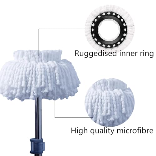 Mop Head Replacement,360° Spin Mop Replacement Head,Round Mop Head Microfiber Refills,8 Pack