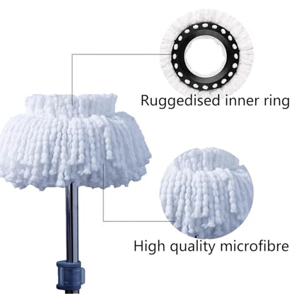 Mop Head Replacement,360° Spin Mop Replacement Head,Round Mop Head Microfiber Refills,8 Pack