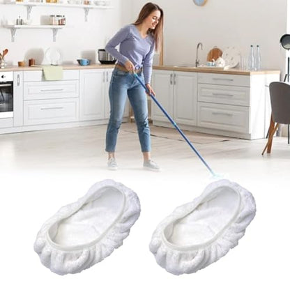 Mop Covers, Reusable Mop Replacement Pads - Washable Microfiber Refills for Wet & Dry Use, 15x8 Inch Universal Flat Mops Covers, High Absorbent Cotton Terry Cloth Floor Cleaner Pads for Hardwood,Tile