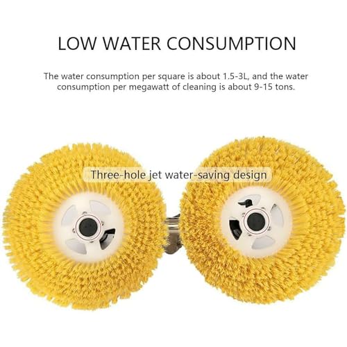 Electric Solar Panel Cleaning Brush & Rod, with Power Converter, for Solar Panel and Glass Cleaning, Extendable Water Fed Rod Cleaning Kit, 110V-240V,18ft(5.5m) - color: 18ft(5.5m)