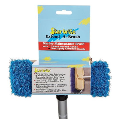 Star brite Brush & Compact Handle Combo - Extends 2'-4' - Made in USA