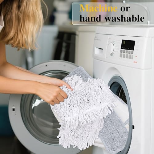 Masthome 36" Commercial Mop, Heavy Duty Industrial Floor Mop with 2 Microfiber Pads, 60" Adjustable Large Dust Mop,Wet Dry Flat Mops for Office Garage Warehouse Factory Mall - color: Grey Large