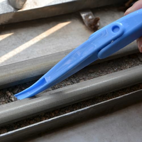 1-Pack Blue Crevice Cleaning Brush – Narrow Gap Scrub Brush for Window Tracks, Door Frames, Corner Grooves, Tile Seams and Household Detail Cleaning