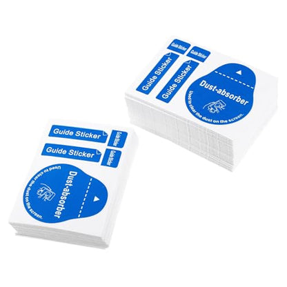 Uonlytech 200pcs LCD Screen Cleaning Stickers Film Dust Removal Stickers Dust Removal Tool Phone Screen Paper Decals Cleaning Phone Tool for Home Use - color: Blue, size: 6X4.3CM