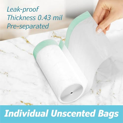 2.6 Gallon Drawstring Trash Bags - 0.43 Mil Strong - Small Garbage Bags - for Office Bathroom Kitchen - Individual, Unscented, White, 17" x 17", 60 Count - size: 60 Count (Pack of 1)