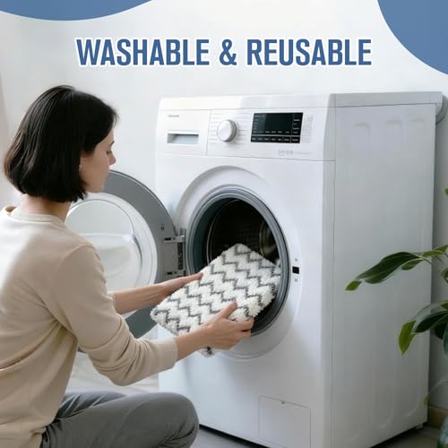 8 Pack Steam Mop Replacement Pads Compatible with Shark Genius Steam Mop S5003D S5002Q S5004 S6001W S6001WM S6002 & Lift-Away Pro Steam Mop S3973 S3973D S3973WM, Washable Microfiber Mop Pads Reusable - color: 8 Pack Stripe
