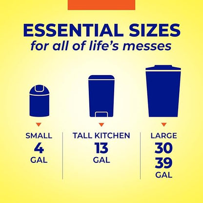 Hefty Essentials Extra Large 39 Gallon Trash Bags, 40 Count, Extra Large Trash Bags for Landscaping, Yard Waste, Basement Cleanouts, Home Remodeling, and More, Scent Free, Black - size: 1 Count (Pack of 40), style: Extra Large Black (39 Gallon)