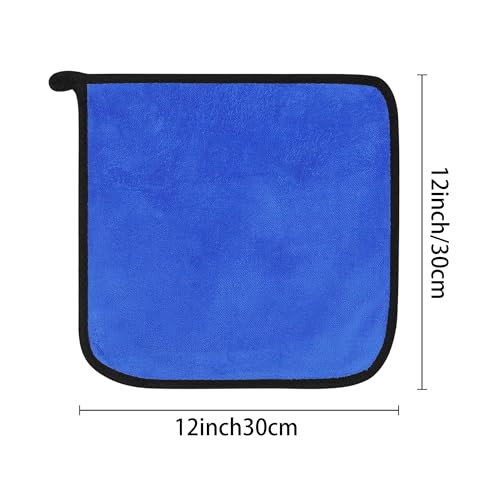 uxcell Car Cleaning Cloths, 8 Pack Soft Premium Microfiber Towels with Hang Loop for Household Cleaning, Reusable Car Cleaning Wipes Lint Free Streak Free Cloths 12" x 12" Blue - color: Blue, size: 12" x 12"