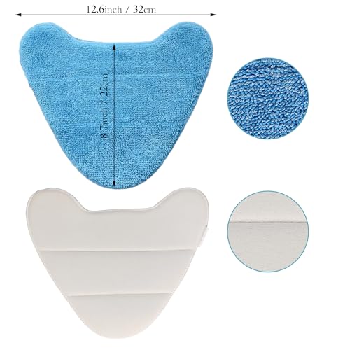 3 Pack Reusable Replacement Refills Steam Mop Pads Compatible with Hoover WH01100 WH20200, Microfiber Washable Cleaning Pads Fits for Vax S2 S2C S3 S3S, 12.6×8.7Inch
