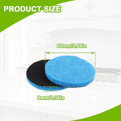 16pcs Microfibre Pads Power Scrubber Pads Set Electric Scrubber Replacement Scouring Pads fit for Dremel Versa Scouring Pads,Blue - size: Blue