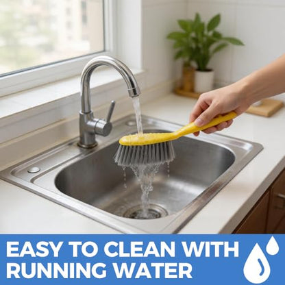Household Kitchen Cleaning Brush | Comfort Grip Handle Durable Scrub Brush for Stain Removal 29-2 - color: Dust Sweeper