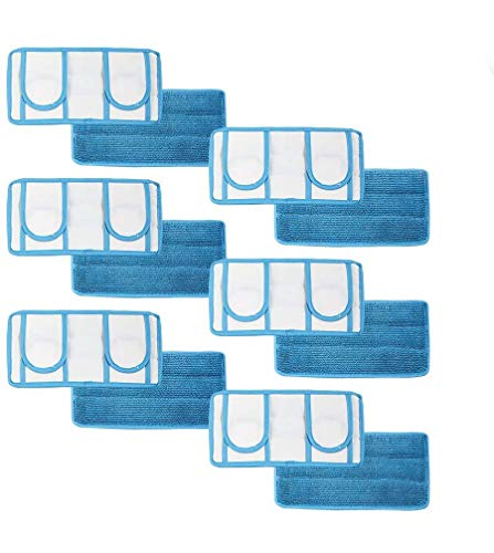 Microfiber Reusable Mop Pad | Durable Machine Washable Floor Cleaning Pads | Swiffer Compatible Dry Mop Pads (6 Pack) - size: 6 Count (Pack of 1)