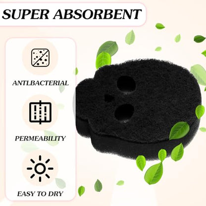 Tioncy 12 Pack Skull Sponges Bulk Gothic Dual Sided Scrubber Black Skull Sponges Reuseble Non Scratch Dishwashing Kitchen Cleaning Accessories for Cookware Pot Boiler Pan Household - color: Black, style: Skull