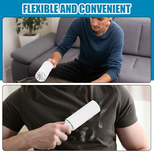 Hushee 100 Pack Mini Lint Rollers for Travel, 3000 Sheets Portable Travel Size Lint Roller Bulk Small Pet Hair Remover for Couch Furniture Clothes 5.9 x 1.1 (White)