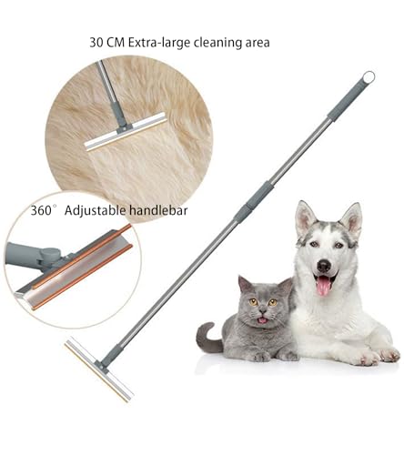 Carpet Rake for Pet Hair Removal, 55" Long Handle Carpet Pet Hair Removal Carpet Scraper Dog Cat Hair Remover for Sofa Couch Car Rug 2-Pcs Set Pet Hair Carpet Rake (Blue) - color: 2-Pack-Blue