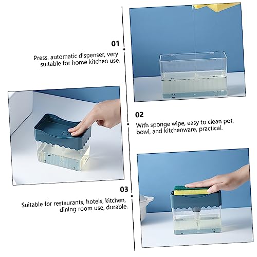 Cabilock 1pc Creative Liquid Dispenser Box with Sponge Wipes Press Automatic Soap Dispenser for Kitchen and Home Use Material Easy to Color