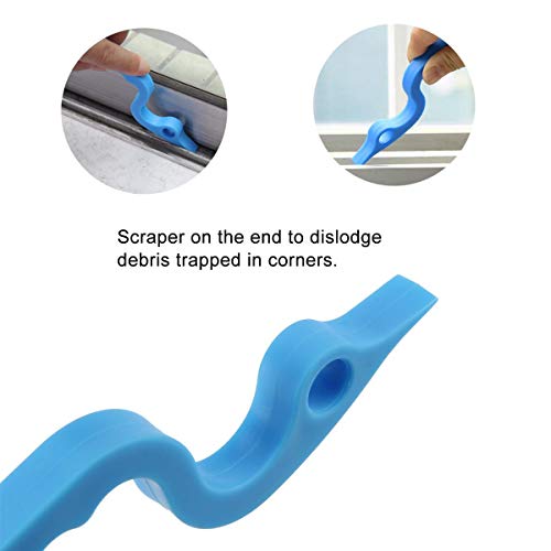 2pcs Hand-held Groove Gap Cleaning Tools Door Window Track Kitchen Cleaning Brushes (Sky Blue) - color: Sky Blue