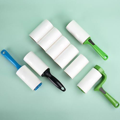 4.6 inch Giant Lint Roller Refills Compatible with Evercare Giant Lint Roller 4.6 inch Pet Hair Remover Roller Refill Extra Sticky 60 Sheets per Roll 5 Pack Total 300 Sheets - size: 4.6 inch